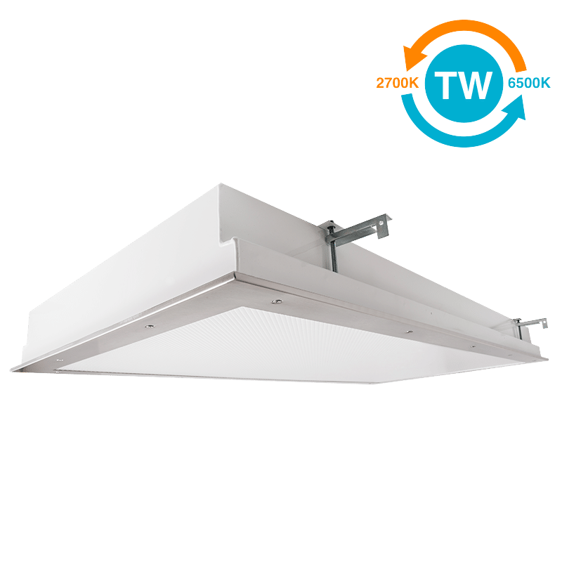 The KURTZON™ KL-FG-TR-LED-TW is a Tunable White 2x4 LED Fixture with Top and Bottom Access suitable for Cleanspaces and Wet Locations.
