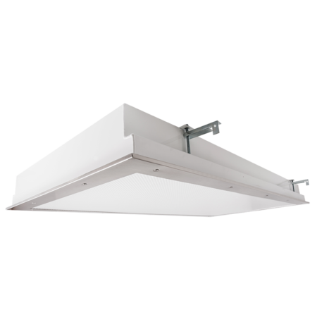 The Kurtson KL-FGS-FLUOR is a 1x4, 2x2 and 2x4 Fluorescent Recessed or Surface Mounted Fixture suitable for Cleanspaces and Wet Locations.