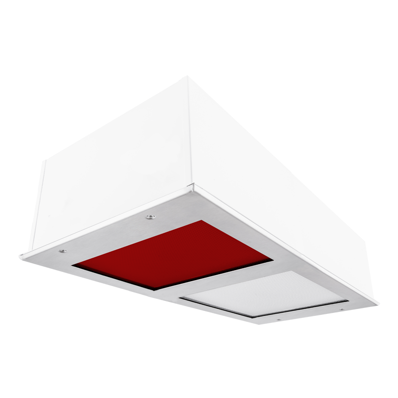 The KURTZON™ DS-FGS-LED 1’x2’ recessed fixture is a Darkroom Safelight With Colored LED Light Sources.