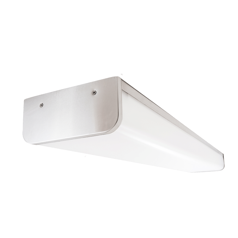 The KURTZON™ VL-D-LED is a Vandal Resistant Sealed Surface 4' LED Wrap Fixture with Several mounting options suitable for Wet Locations.
