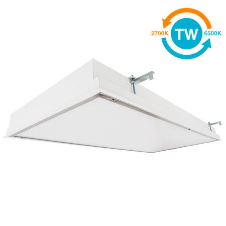 The KURTZON™ EL-FGRS-LED-TW is a Tunable White Recessed 1x4, 2x2 and 2x4 Wet and Cleanspace Location LED Luminaire.