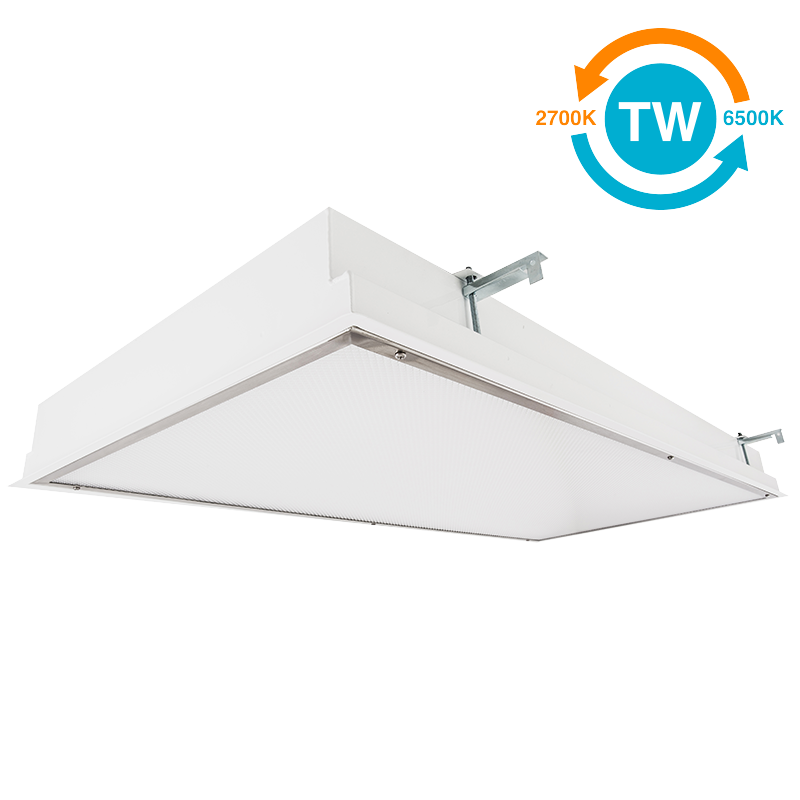 The KURTZON™ EL-FGRS-LED-TW is a Tunable White Recessed 1x4, 2x2 and 2x4 Wet and Cleanspace Location LED Luminaire.