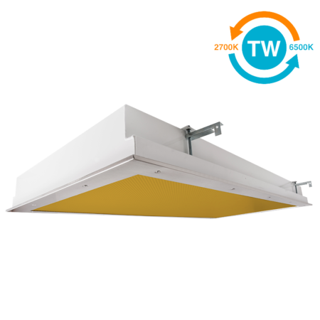 The KURTZON™ KL-FGRS-LED-AMBER-TW is a Tunable White 1x4, 2x2 and 2x4 Amber/White LED Recessed Fixture suitable for Cleanspaces and Wet Locations.