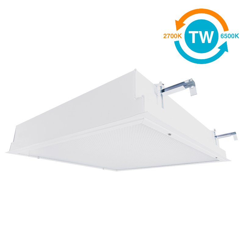 The KURTZON™ MLE-FGR-LED-TW is a Tunable White 1x4, 2x2 and 2x4 Surface & Recessed High Lumen LED Luminaire with RF Filtering suitable for Cleanspaces and Wet Locations.