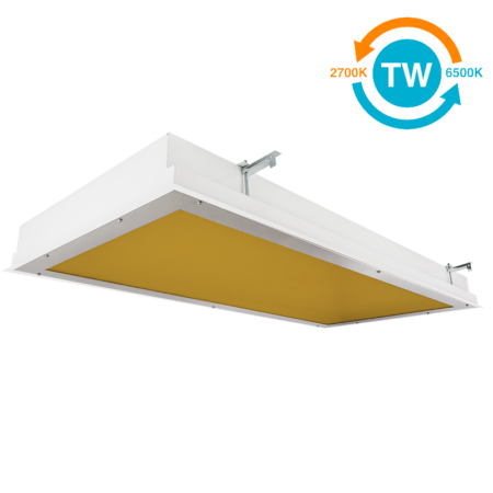 The KURTZON™ TL-FGRS-LED-AMBER-TW is a Tunable White Recessed 1x4, 2x2 and 2x4 Amber/White LED Fixture suitable for Cleanspaces and Wet Locations.