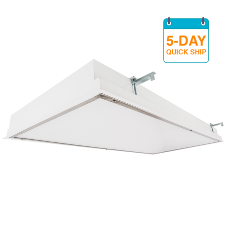 The KURTZON™ EL-R-LED-5DQS is a Recessed 2x2 and 2x4 LED Wet and Cleanspace Luminaire.