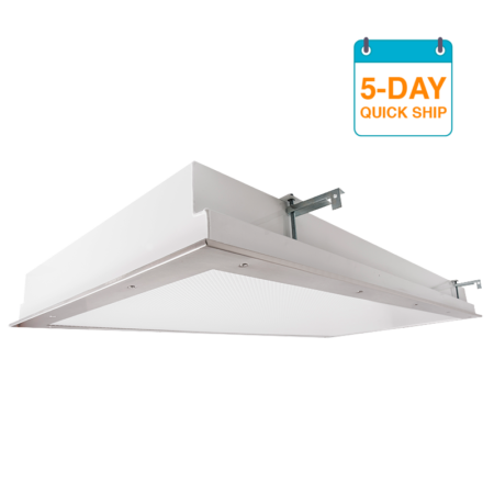 The KURTZON™ FP-FGRS-LED-5DQS is a 2x2 and 2x4 LED Recessed Fixture that is NSF listed for food, splash, and non-food areas and is suitable for Wet Locations.