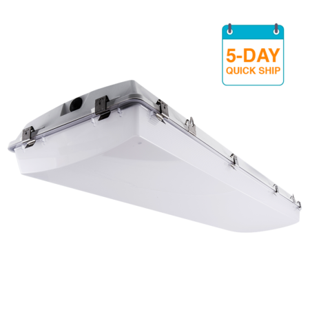 The KURTZON™ WL-SEG-1540-LED-5DQS is a Wet Location 15” x 4’ Linear Vaportight LED FIxture for Surface or Pendant Mounting.