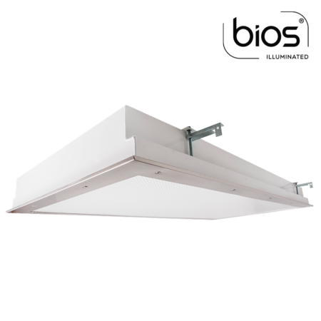 The KURTZON™ KL-FGRS-LED-BIOS is a 1x4, 2x2 and 2x4 BIOS® LED Recessed Fixture suitable for Cleanspaces and Wet Locations.