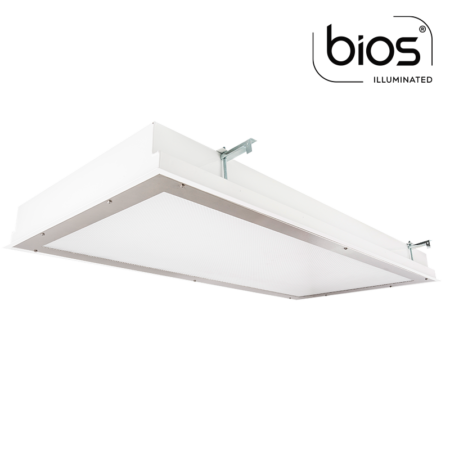 The KURTZON™ TL-FGRS-LED-BIOS is a 1x4, 2x2 and 2x4 BIOS® LED Recessed Fixture suitable for Cleanspaces and Wet Locations.