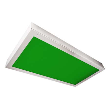 The KURTZON™ KL-S-LED-GREEN is a 1x4, 2x2 and 2x4 Green/White LED Surface Fixture suitable for Cleanspaces and Wet Locations.