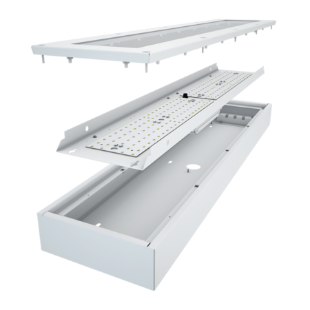 The KURTZON™ MX-R-LED is a 1x4, 2x2 and 2x4 LED Fixture for Medium/Maximum Security Applications designed to be tamper-resistant.