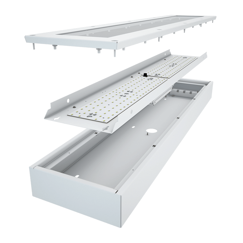 The KURTZON™ MX-R-LED is a 1x4, 2x2 and 2x4 LED Fixture for Medium/Maximum Security Applications designed to be tamper-resistant.
