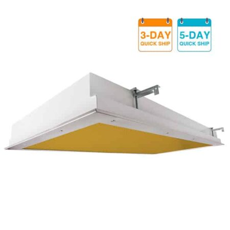 The KURTZON™ KL-R-LED-AMBER-QS is a 2x2 and 2x4 Amber/White LED Recessed Fixture suitable for Cleanspaces and Wet Locations.