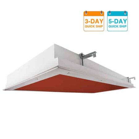 The KURTZON™ KL-R-LED-RED-QS is a 2x2 and 2x4 Red/White LED Recessed Fixture suitable for Cleanspaces and Wet Locations.