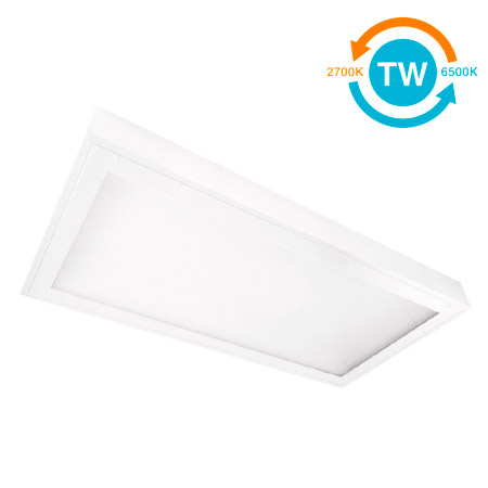 Tunable white behavioral health surface troffer