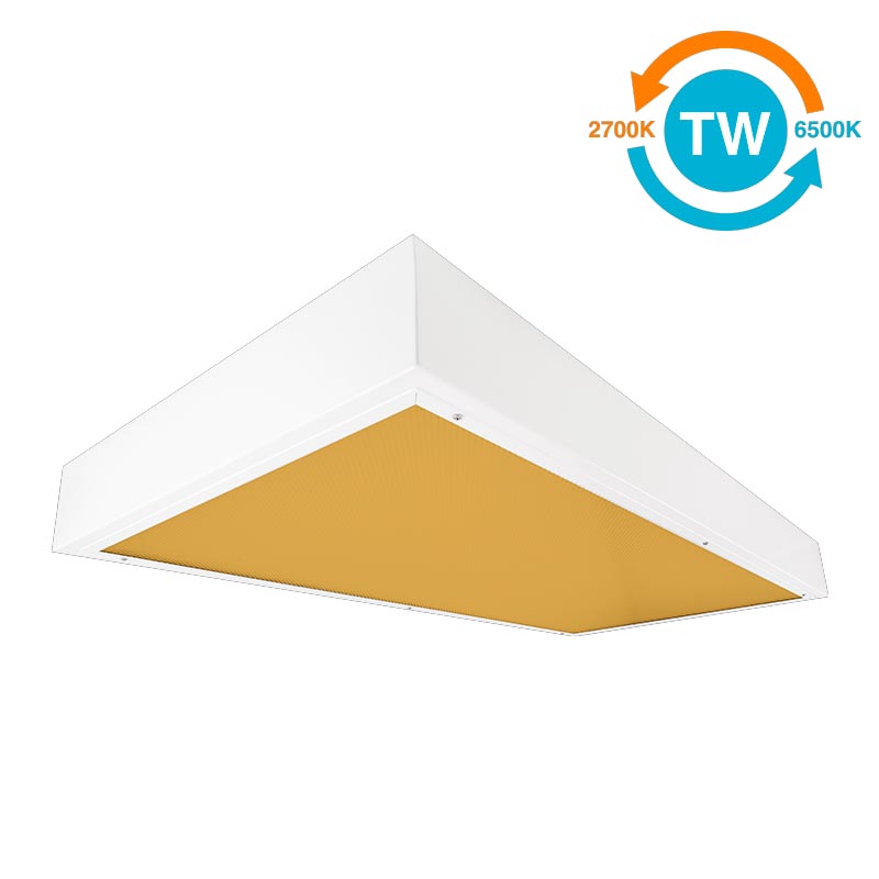 The KURTZON™ EL-S-LED-AMBER-TW is a tunable white 1x4, 2x2 and 2x4 Amber/White LED Surface Mount Luminaire that is suitable for Wet and Cleanspace Locations.