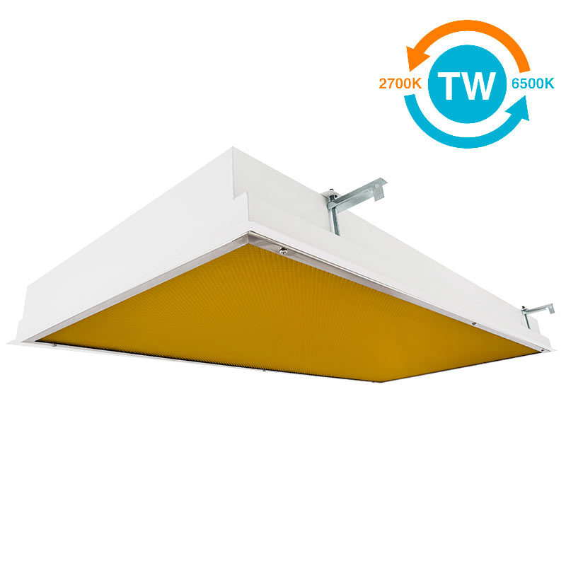 The KURTZON™ EL-R-LED-AMBER-TW is a tunable white 1x4, 2x2 and 2x4 Amber/White LED Recessed Luminaire that is suitable for Wet and Cleanspace Locations.