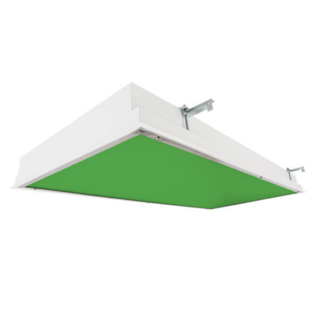 The KURTZON™ EL-R-LED-GREEN 1×4, 2×2 or 2×4 Recessed Green/White LED Wet and Cleanspace luminaire.