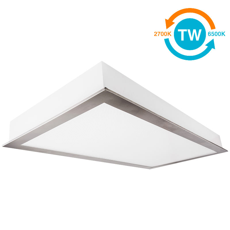 The KURTZON™ KL-R/EZ-LED-TW is a Tunable White 1x4, 2x2 and 2x4 LED Recessed Fixture With Screwless Door Frame suitable for Cleanspaces and Wet Locations.