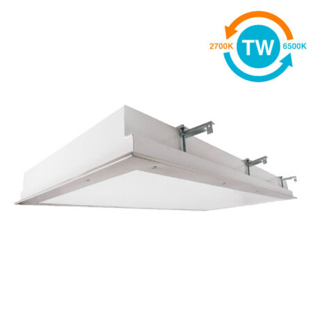 The KURTZON™ KL-FGPA-LED-TW is a Tunable White 2x4 LED Luminaire with Plenum Access suitable for Cleanspaces and Wet Locations. Suitable for Flange and Grid Installation.
