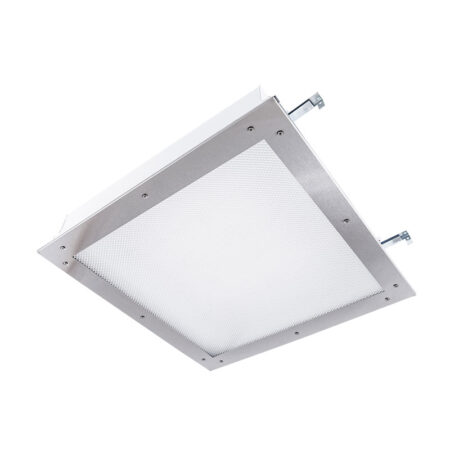 The KURTZON™ FP-FG-2X2LP-LEDFE model is a 2x2 High Lumen LED Fixture for Recessed Highbays, NSF listed for food, splash and non-food areas.