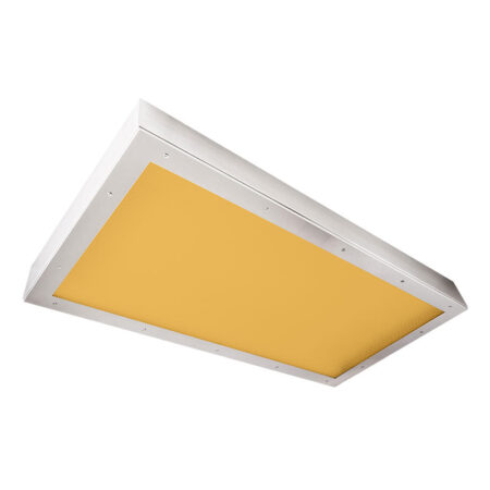 The KURTZON™ KL-S-LED-AMBER is a 1x4, 2x2 and 2x4 Amber/White LED Surface Fixture suitable for Cleanspaces and Wet Locations.