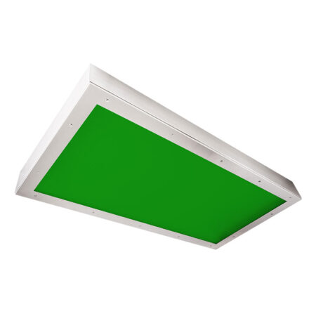 The KURTZON™ KL-S-LED-GREEN is a 1x4, 2x2 and 2x4 Green/White LED Surface Fixture suitable for Cleanspaces and Wet Locations.