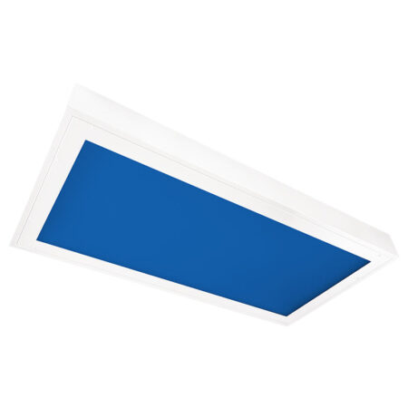 The KURTZON™ TL-S-LED-BLUE is a 1x4, 2x2 and 2x4 Blue/White LED Surface Fixture suitable for Cleanspaces and Wet Locations.